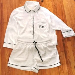 Kate Spade Mrs Wedding PJ's